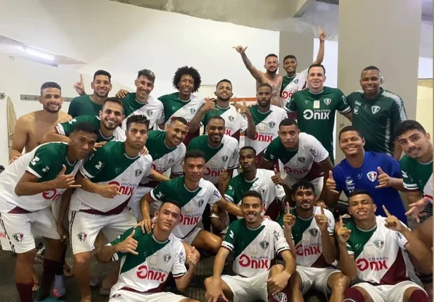 Jogadores do Fluminense-PI