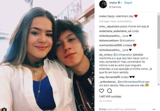 Maisa Silva assume primeiro namorado aos 15 anos