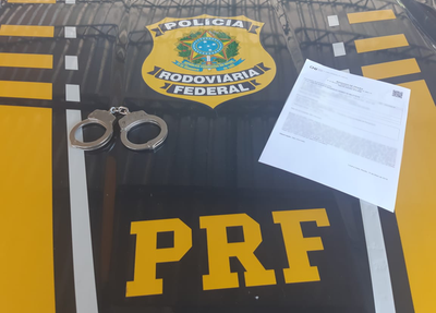 Mandado de prisão cumprido pela PRF