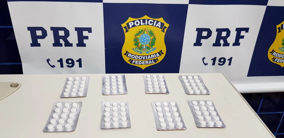 Os comprimidos foram apreendidos pela Polícia Rodoviária Federal no Piauí