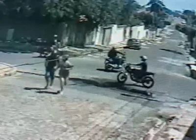 Câmera registrou assalto no bairro Santa Isabel