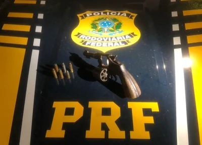 Arma apreendida pela PRF