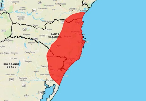 Inmet emite alerta para regiões sul e sudeste do Brasil