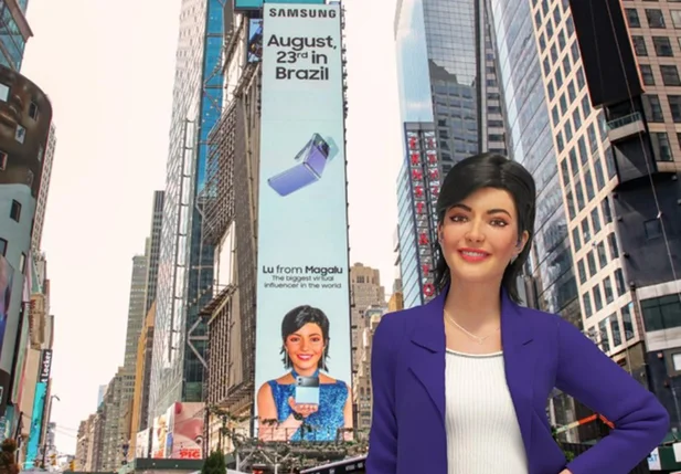 Lu Magalu e a Samsung na Times Square