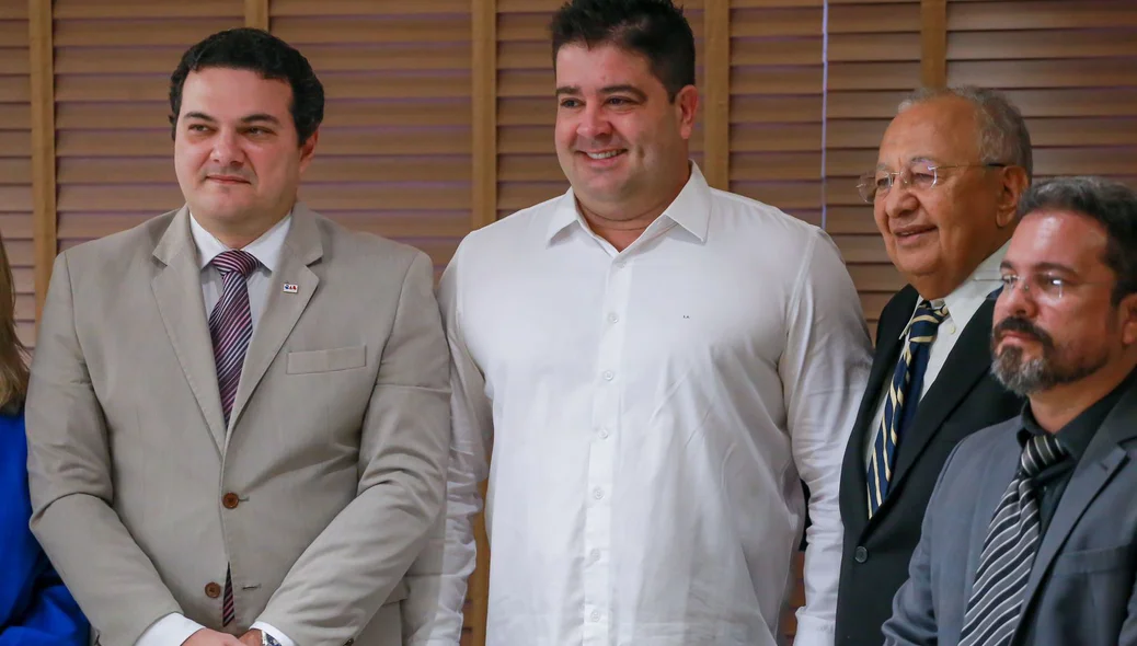 Presidente Celso Barros, Vereador Luiz André e Prefeito Dr. Pessoa
