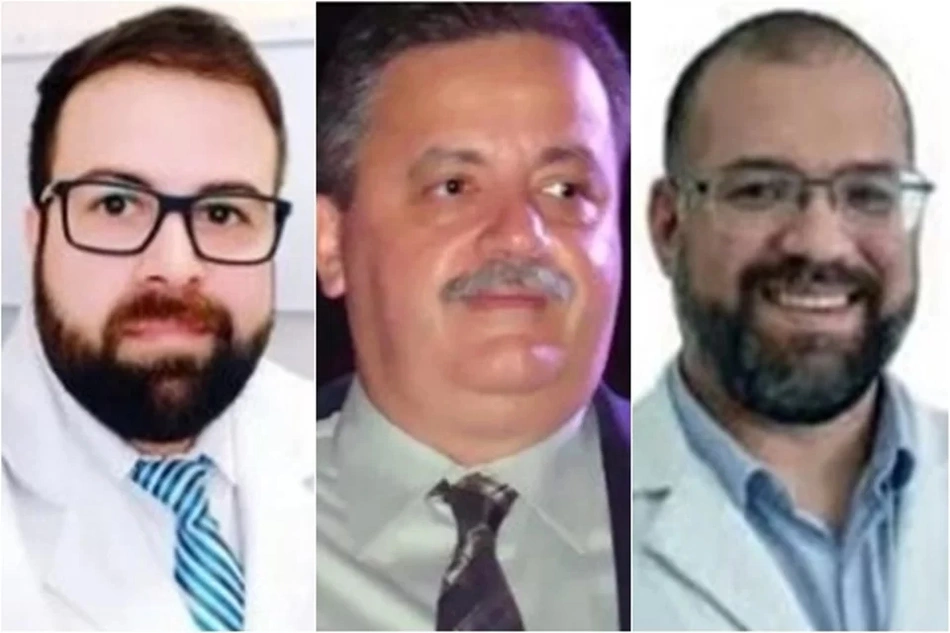 Médicos Diego Ralf Bonfim, Marcos de Andrade Corsato e Perseu Ribeiro Almeida