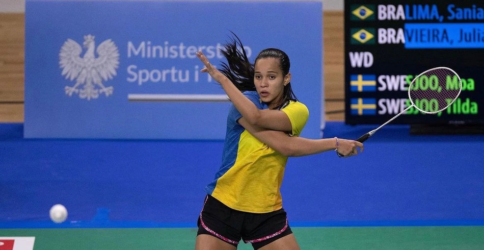Juliana Vieira em competição de Badminton