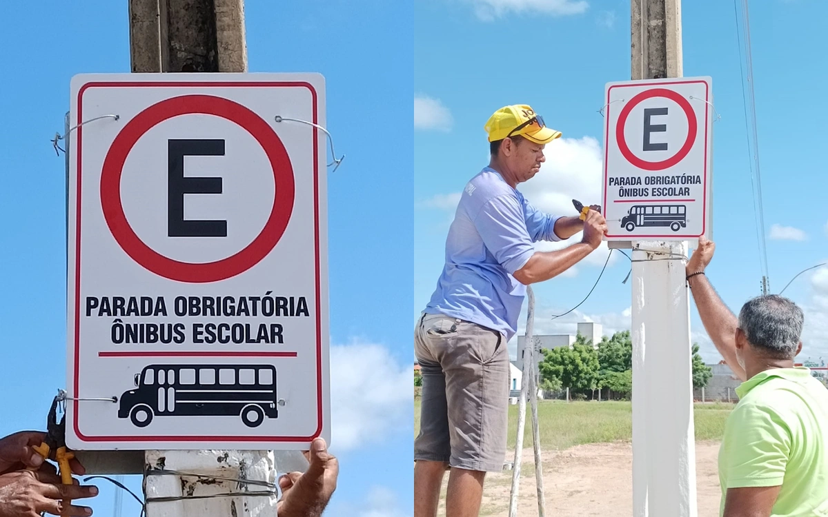 Prefeitura de Jaicós sinaliza locais de embarque e desembarque de alunos da rede municipal de ensino