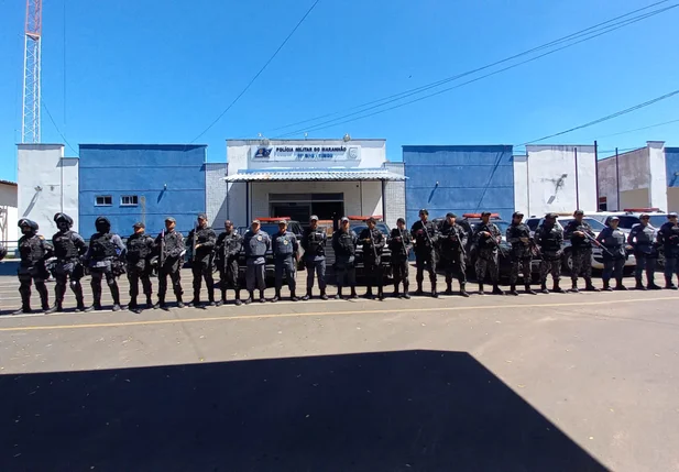 Policiais militares de Timon recebem apoio de forças de segurança do Maranhão