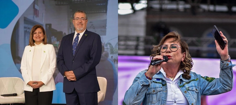Bernardo Arévalo (Movimento Semilla) e Sandra TorrES (UNE) na disputa pela Presidência do país