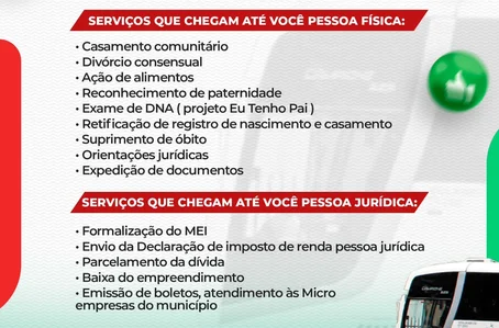 Justiça Itinerante estará em Lago de São Francisco oferecendo serviços jurídicos