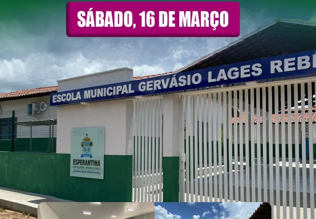 Escola Municipal Gervásio Lages Rebelo em Esperantina