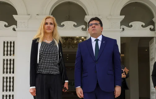Governador Rafael Fonteles e a embaixadora da União Europeia no Brasil, Marian Schuegraf