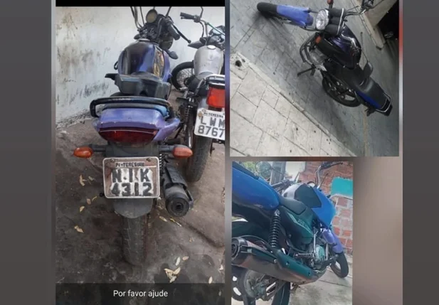 Motocicleta furtada em frente ao Riverside Shopping