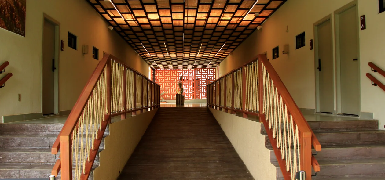 Área que divide os quartos do Hotel Serra da Capivara