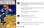 Comentário de Neymar em uma postagem elogiando Mbappé