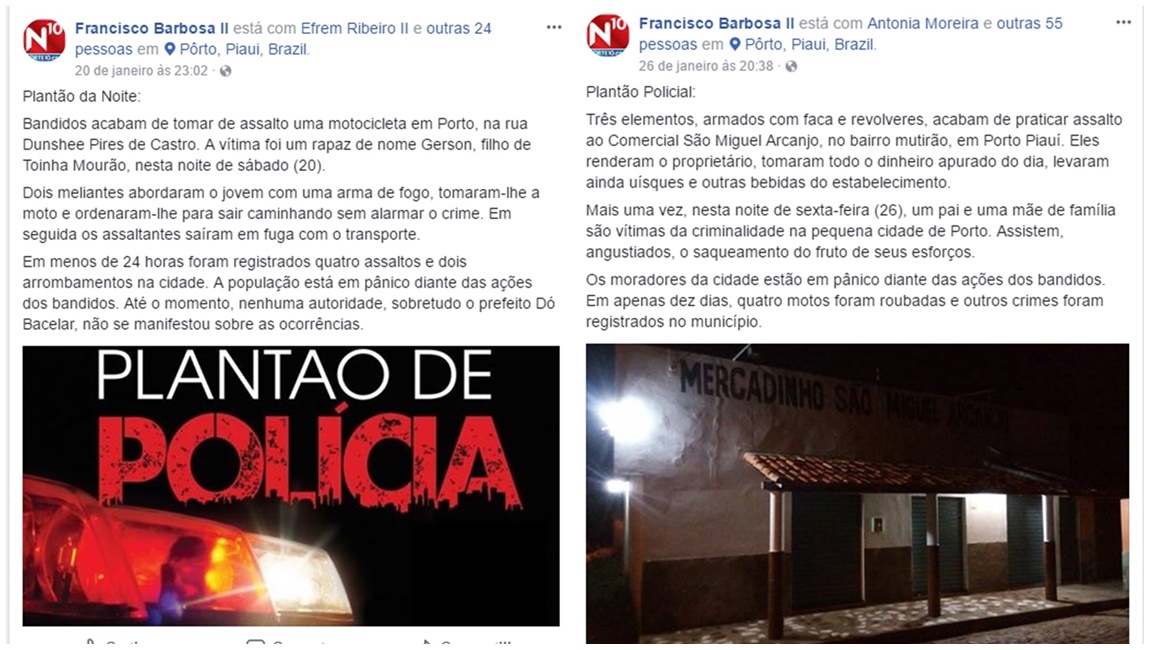 A polícia acredita que os bandidos sejam fugitivos da penitenciária de Esperantina