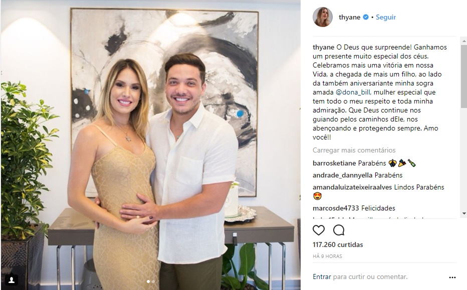 Thyane Dantas anuncia gravidez do segundo filho