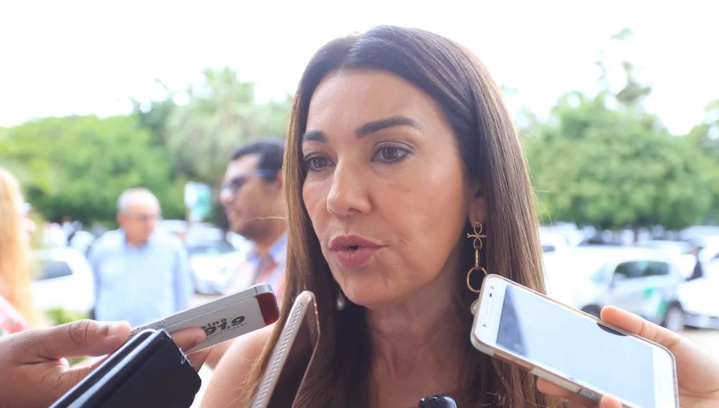 Vice-governadora Margarete Coelho, durante o lançamento do Cartão Reforma em Teresina