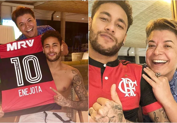 Neymar aparece com camisa do Flamengo