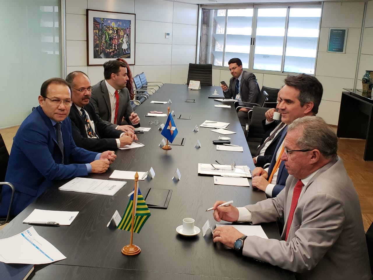 Bancada se reuniu com presidente da Caixa, Nelson Souza 