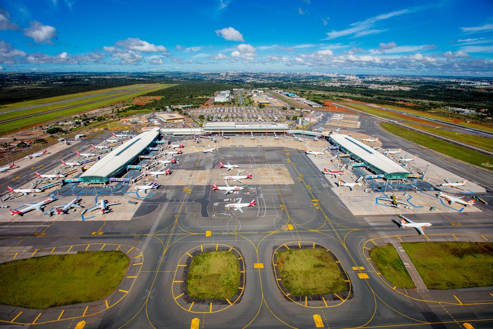 Vista aérea do aeroporto de Brasília 