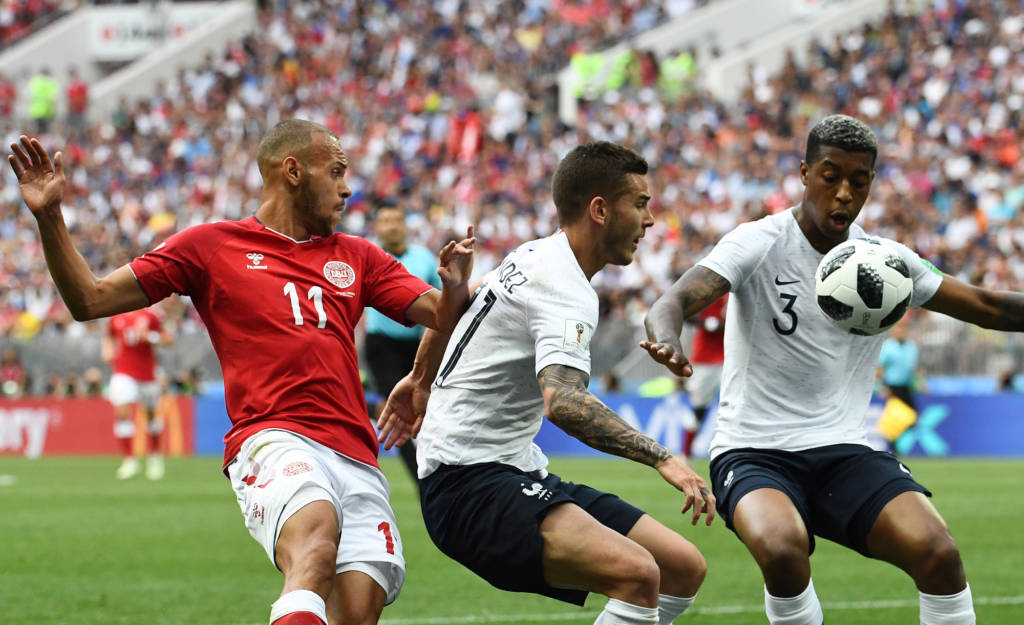 Partida entre Dinamarca e Inglaterra pela Copa do Mundo 2018