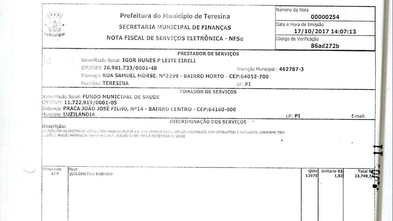 Nota fiscal 