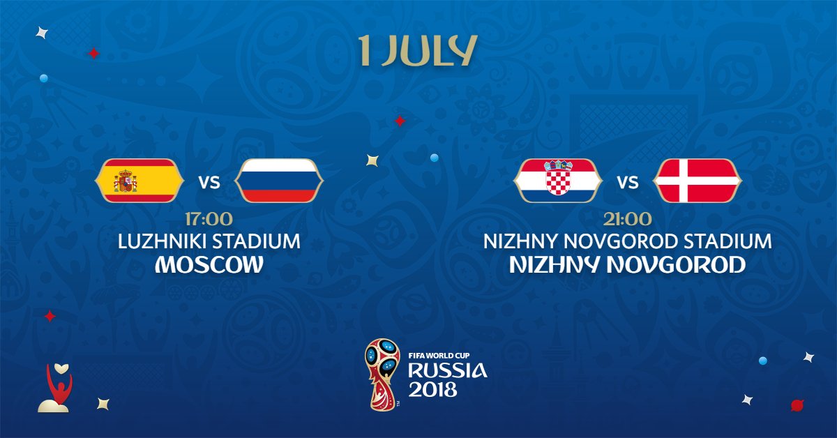Jogos das oitavas de final da Copa do Mundo deste domingo.