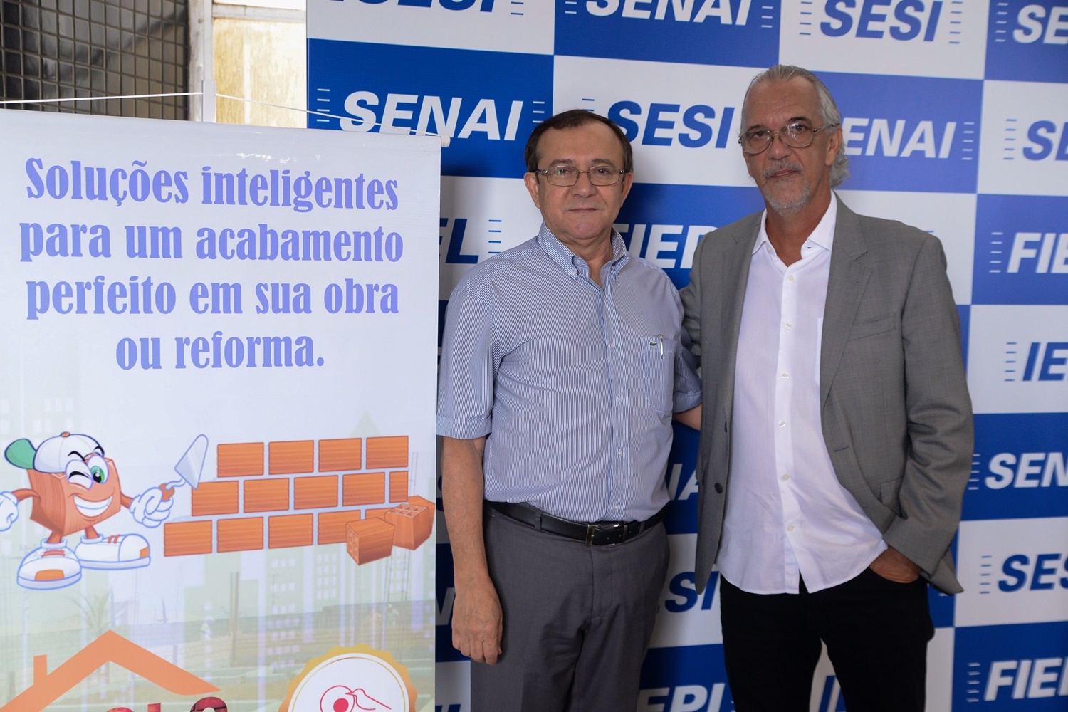 Presidente do SINDICER/PI, Waldyr Junior com o empresário do setor, Joaquim Costa