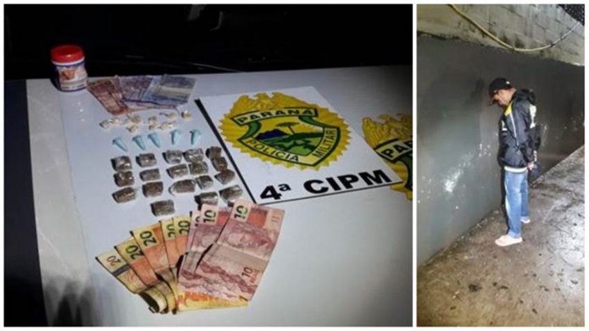 Homem preso após oferecer drogas a viatura da PM no Paraná