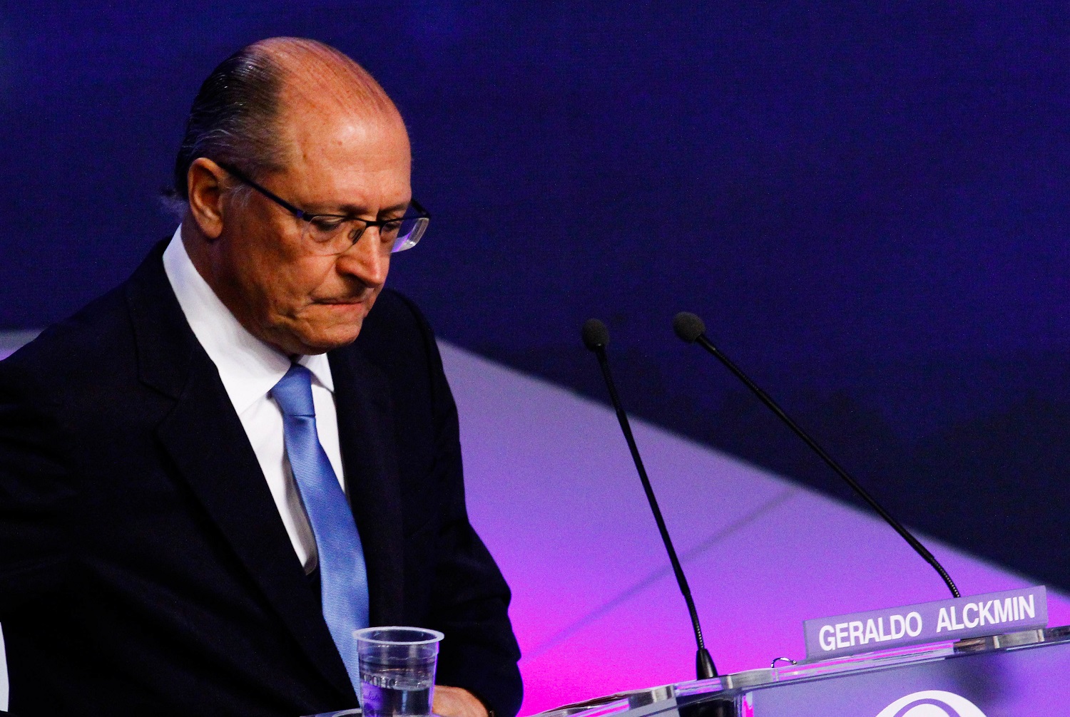 Geraldo Alckmin durante debate na Band