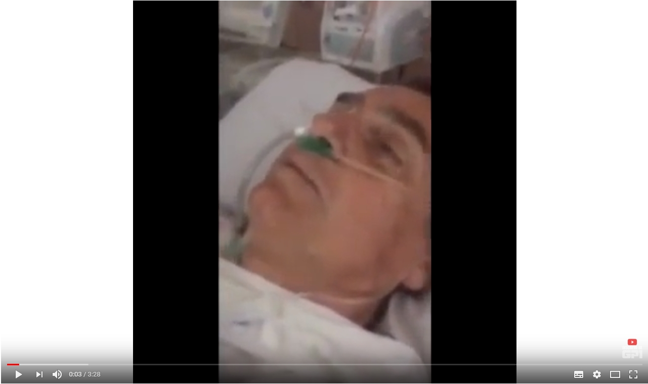 Vídeo mostra Bolsonaro no hospital após cirurgia
