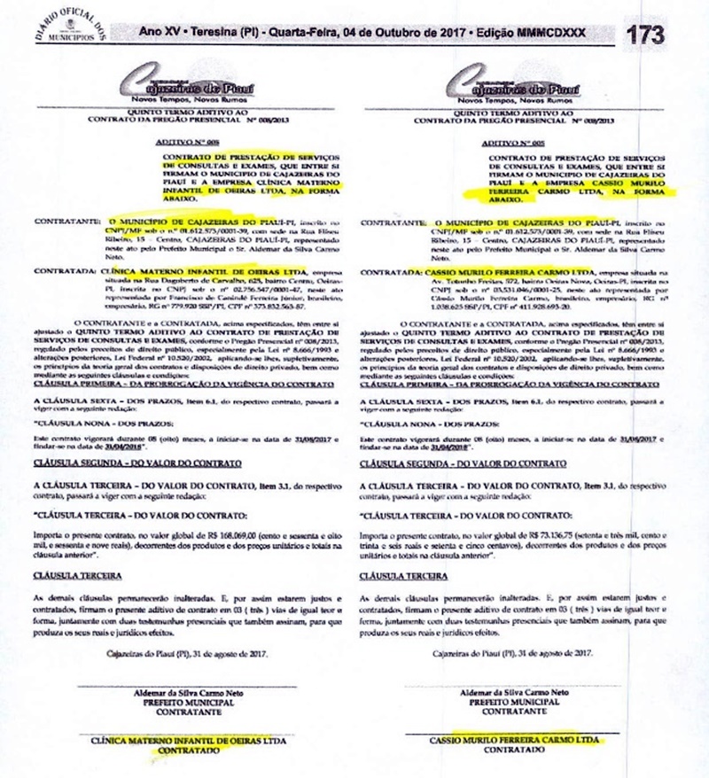 Contratações foram publicadas no Diário Oficial dos Municípios
