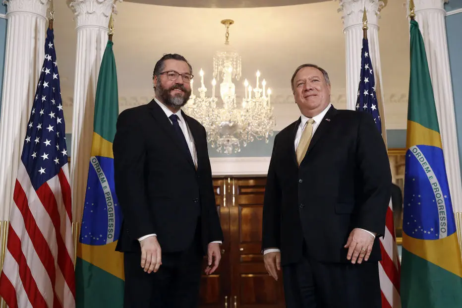 Chanceler Ernesto Araújo se reúne com o secretário de Estado Mike Pompeo
