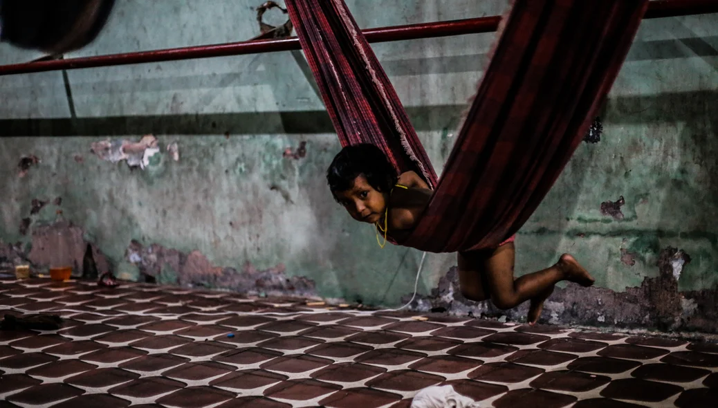 Venezuelanos estão abrigados no bairro Poti Velho