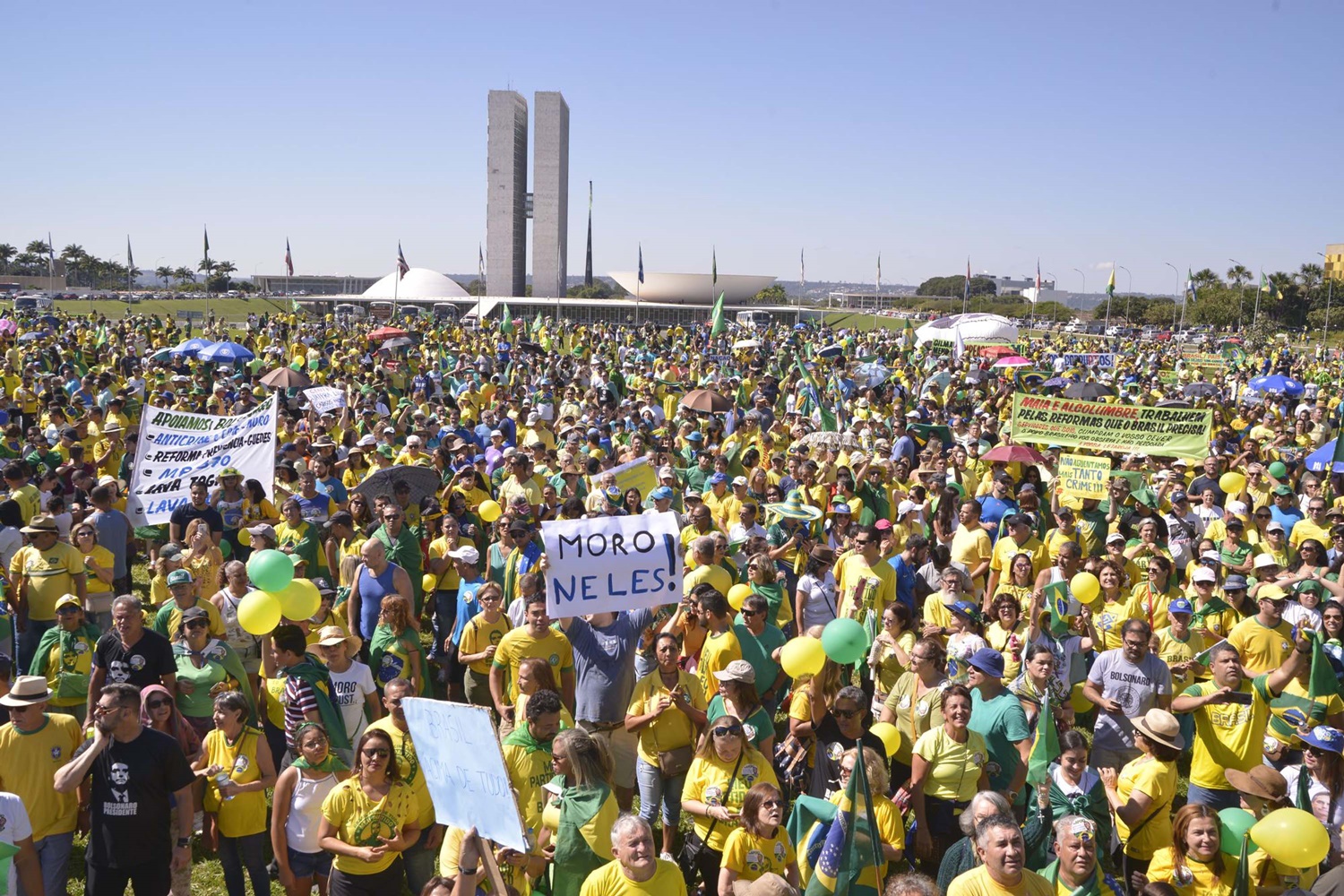 Ato em apoio a Bolsonaro em Brasília