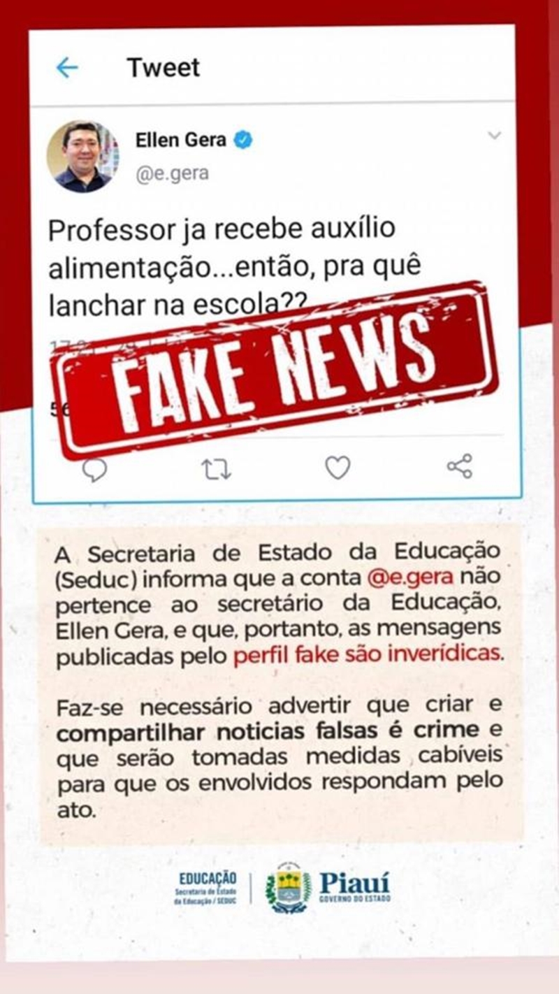 Ellen Gera é alvo de fake news