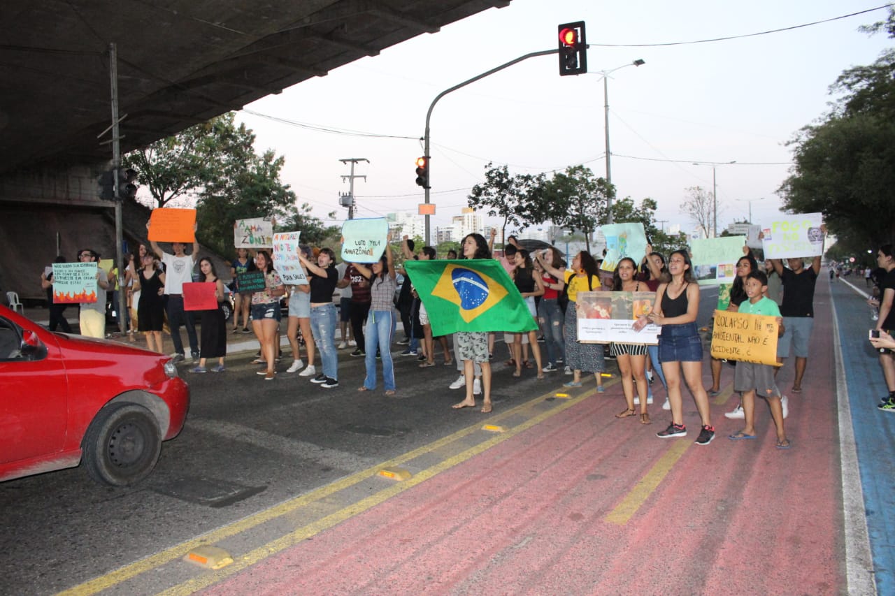 Manifestantes protestam em defesa da Amazônia em Teresina