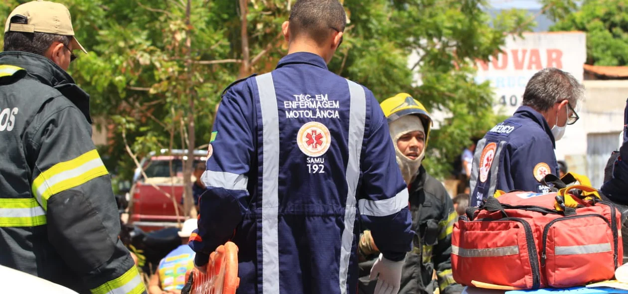 Equipe de resgate do Serviço de Atendimento Móvel de Urgência (Samu)