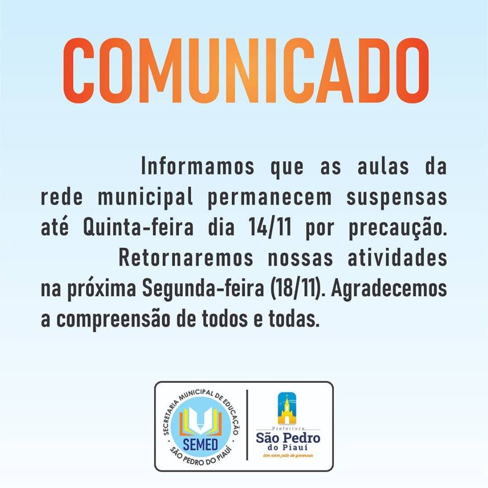 Comunicado da Prefeitura de São Pedro do Piauí