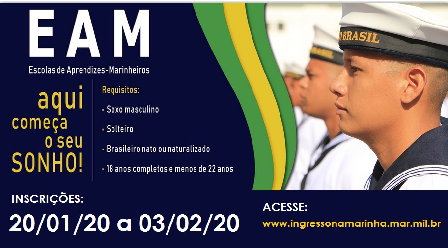 Marinha do Brasil lança concurso para aprendizes