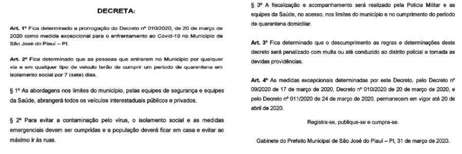 Decreto de São José do Piauí