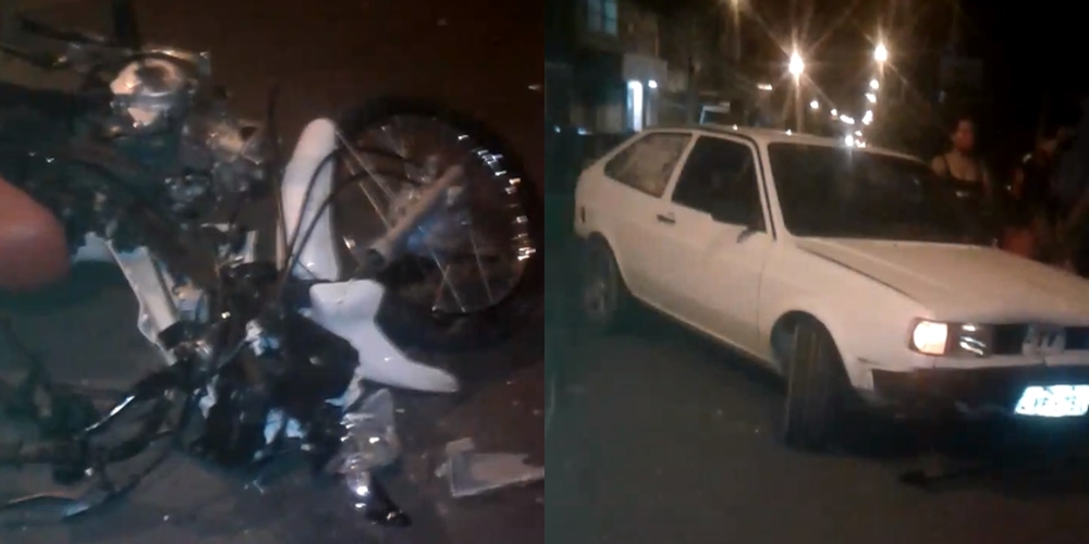 Colisão entre carro e motocicleta deixa jovem morto no bairro Promorar