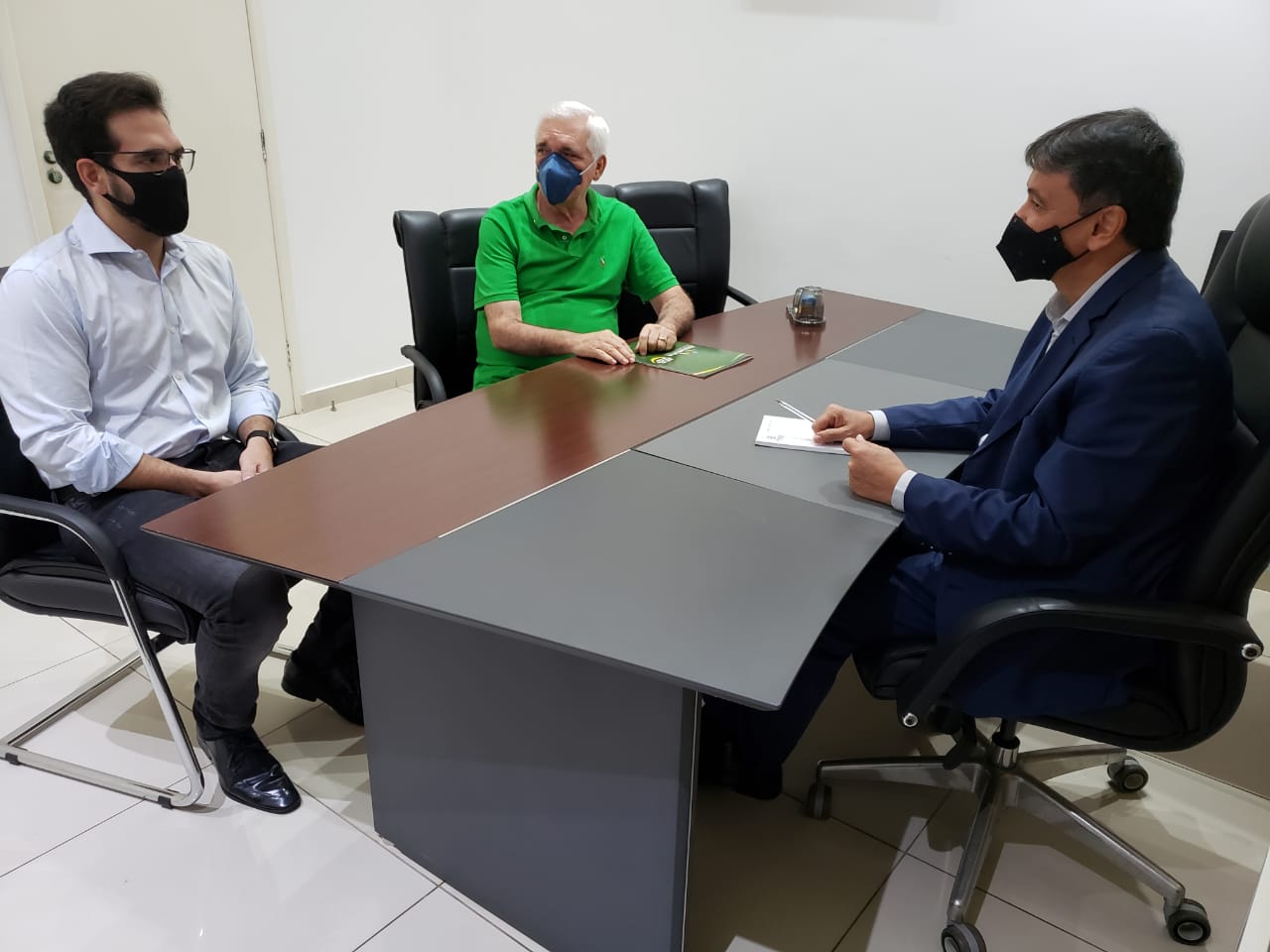 Marcos Aurélio participa de reunião com o governador Wellington Dias e Themístocles Filho