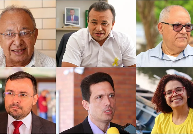 Candidatos em Teresina: Dr. Pessoa, Fábio Abreu, Kleber Montezuma, Fábio Novo, Major Diego e Lucineide Barros