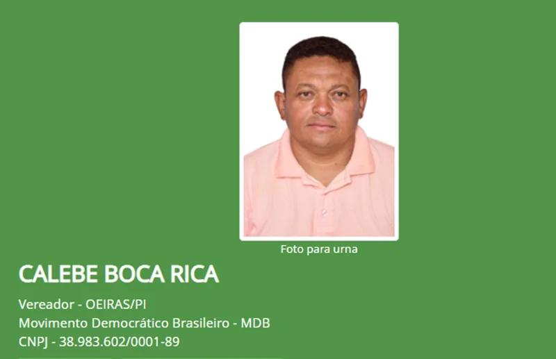 Candidato Calebe Boca Rica
