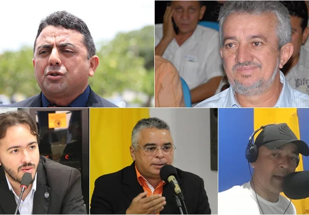 Candidatos em Campo Maior: Ribinha, Joãozinho Félix, Wilson Spindola, Fernando Miranda e Deri Sousa